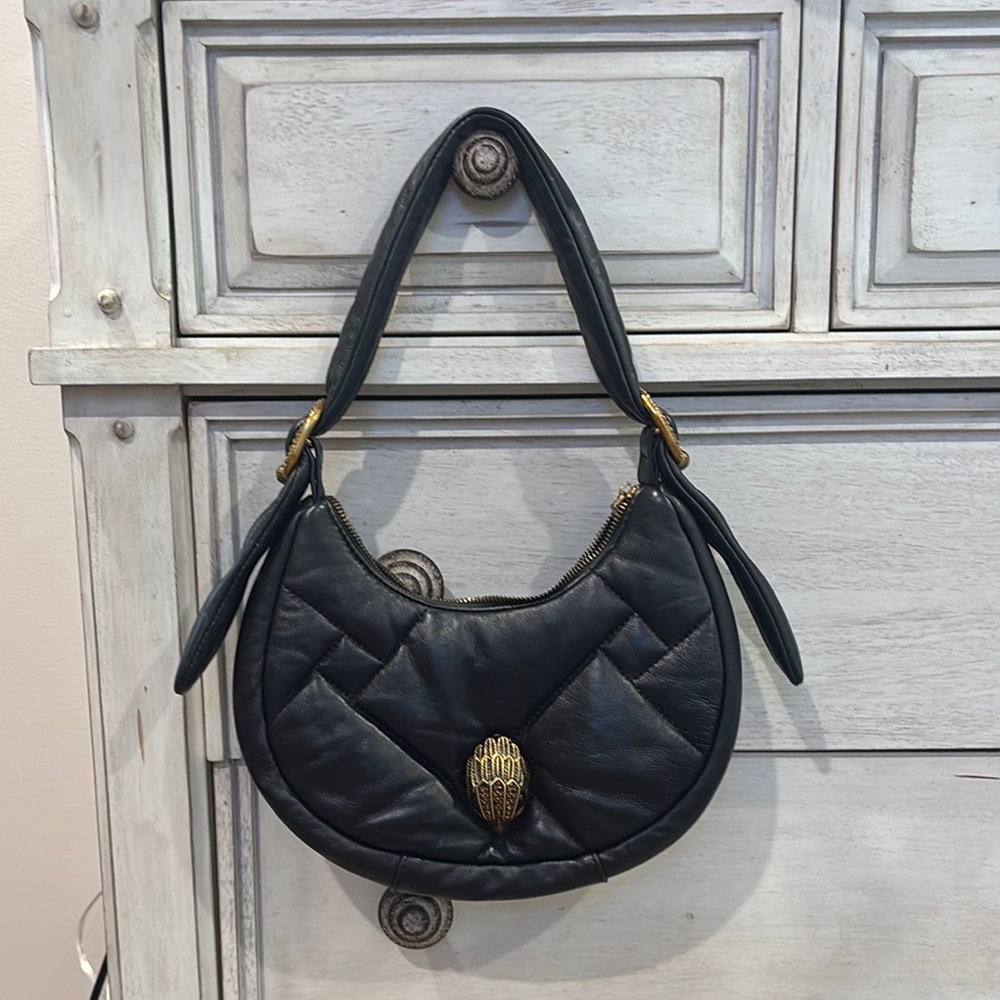 Kurt Geiger Black and Gold Shoulder Bag